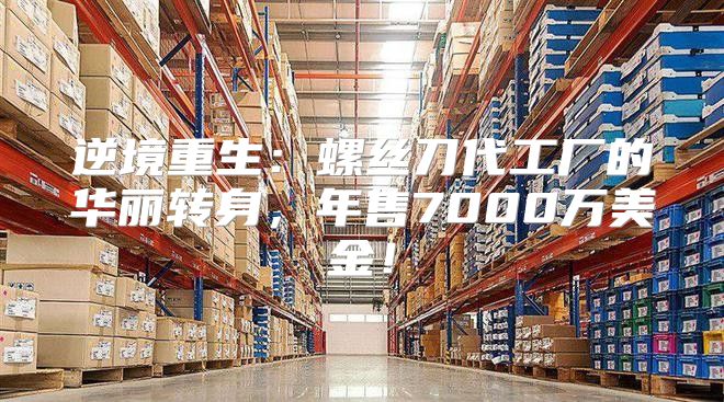 逆境重生：螺丝刀代工厂的华丽转身，年售7000万美金！