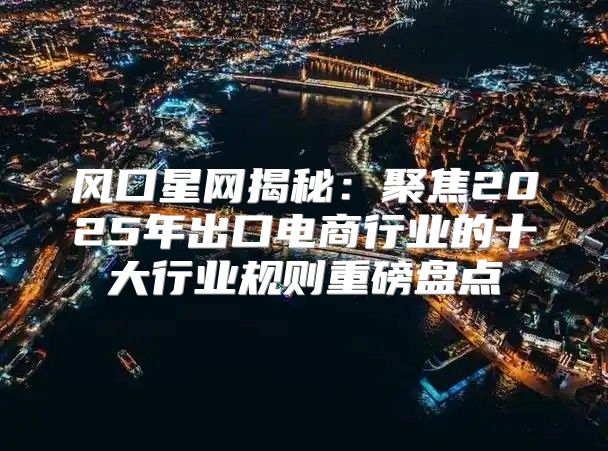 风口星网揭秘：聚焦2025年出口电商行业的十大行业规则重磅盘点