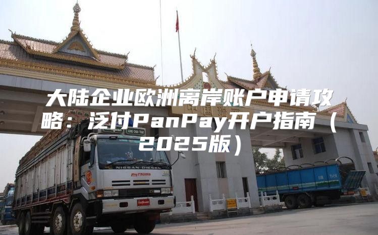 大陆企业欧洲离岸账户申请攻略：泛付PanPay开户指南2025版