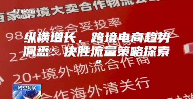 纵横增长，跨境电商趋势洞悉：决胜流量策略探索”