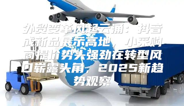 外贸变革风起云涌：抖音成新品展示高地，小采购商提价势头强劲在转型风口崭露头角，2025新趋势观察