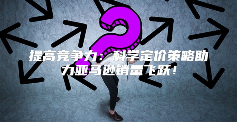 提高竞争力：科学定价策略助力亚马逊销量飞跃！