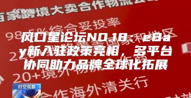 风口星论坛NO.18：eBay新入驻政策亮相，多平台协同助力品牌全球化拓展