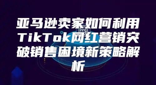亚马逊卖家如何利用TikTok网红营销突破销售困境新策略解析