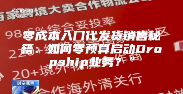 零成本入门代发货销售秘籍：如何零预算启动Dropship业务？”