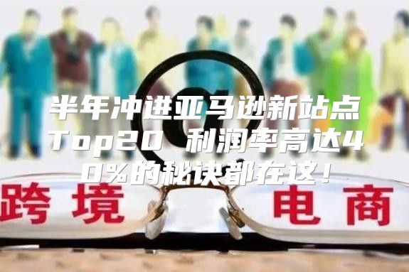 半年冲进亚马逊新站点Top20 利润率高达40%的秘诀都在这！