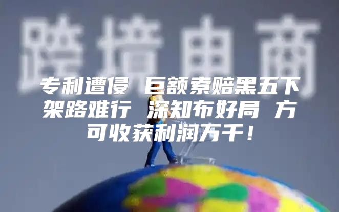 专利遭侵 巨额索赔黑五下架路难行 深知布好局 方可收获利润万千！