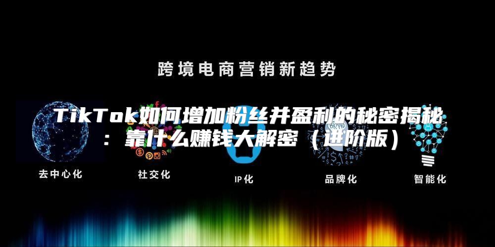 TikTok如何增加粉丝并盈利的秘密揭秘：靠什么赚钱大解密进阶版