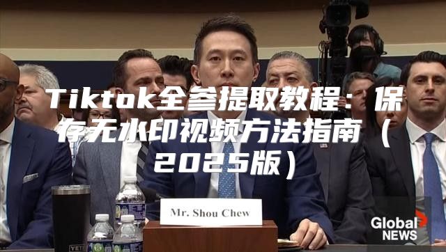 Tiktok全参提取教程：保存无水印视频方法指南2025版
