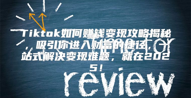 Tiktok如何赚钱变现攻略揭秘，吸引你进入财富的捷径，一站式解决变现难题，就在2025！