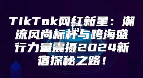 TikTok网红新星：潮流风尚标杆与跨海盛行力量震摄2025新宿探秘之路！