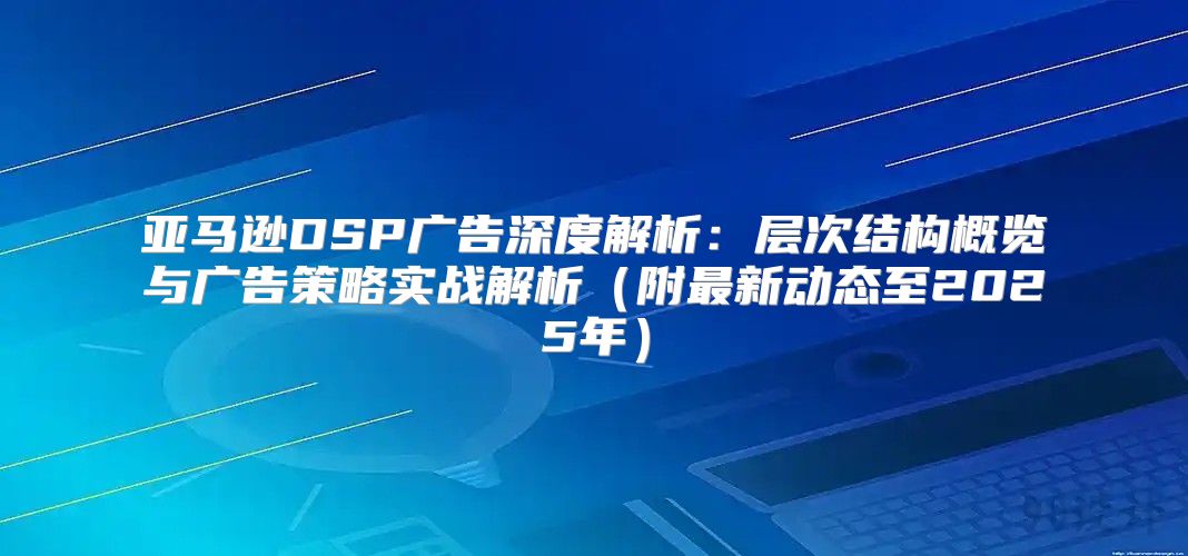 亚马逊DSP广告深度解析：层次结构概览与广告策略实战解析附最新动态至2025年