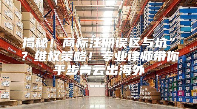 揭秘！商标注册误区与坑”？维权策略！专业律师带你平步青云出海外