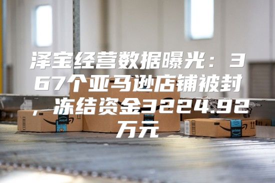泽宝经营数据曝光：367个亚马逊店铺被封，冻结资金3224.92万元
