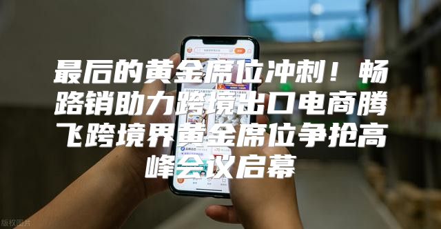 最后的黄金席位冲刺！畅路销助力跨境出口电商腾飞跨境界黄金席位争抢高峰会议启幕