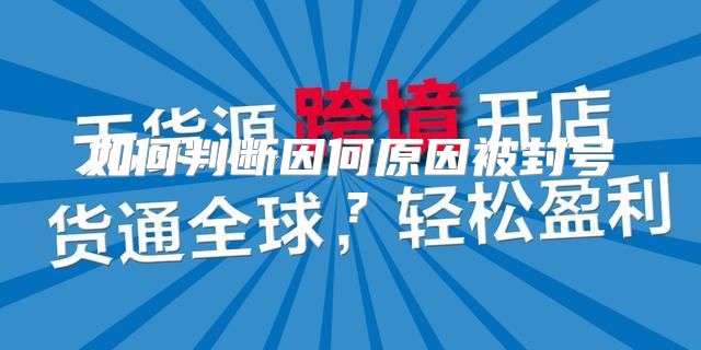 如何判断因何原因被封号？