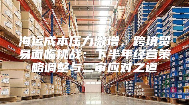 海运成本压力激增，跨境贸易面临挑战：下半年经营策略调整与二审应对之道