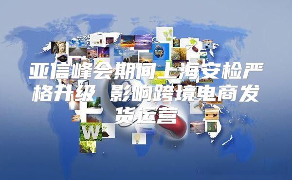 亚信峰会期间上海安检严格升级 影响跨境电商发货运营