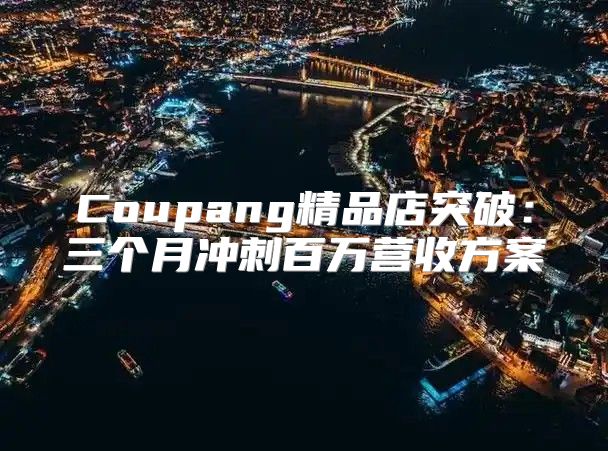 Coupang精品店突破：三个月冲刺百万营收方案