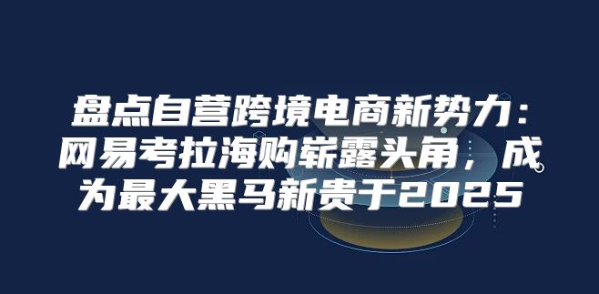 盘点自营跨境电商新势力：网易考拉海购崭露头角，成为最大黑马新贵于2025