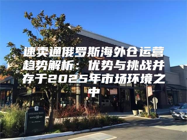速卖通俄罗斯海外仓运营趋势解析：优势与挑战并存于2025年市场环境之中