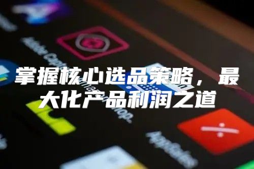 掌握核心选品策略，最大化产品利润之道