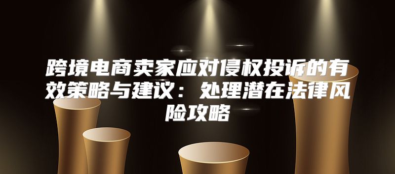 跨境电商卖家应对侵权投诉的有效策略与建议：处理潜在法律风险攻略