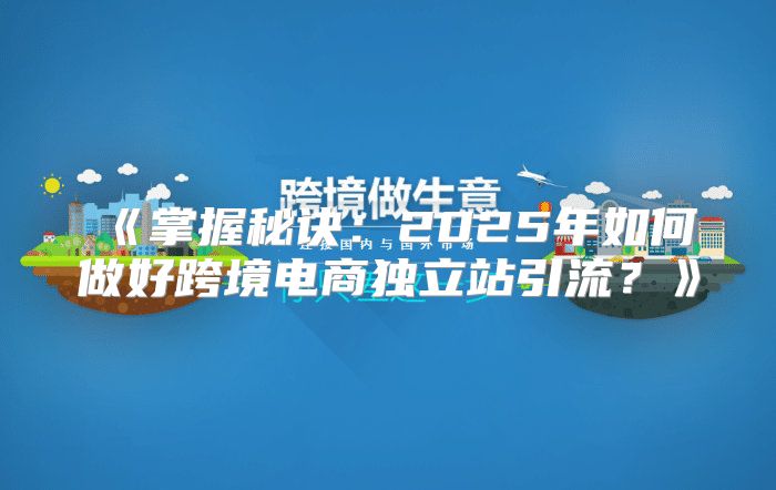 掌握秘诀：2025年如何做好跨境电商独立站引流？