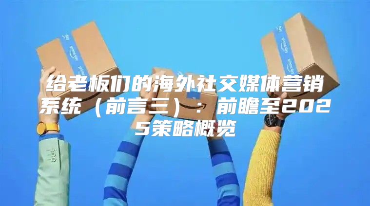 给老板们的海外社交媒体营销系统前言三：前瞻至2025策略概览