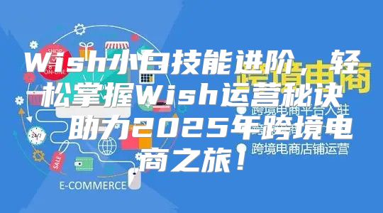 Wish小白技能进阶，轻松掌握Wish运营秘诀，助力2025年跨境电商之旅！
