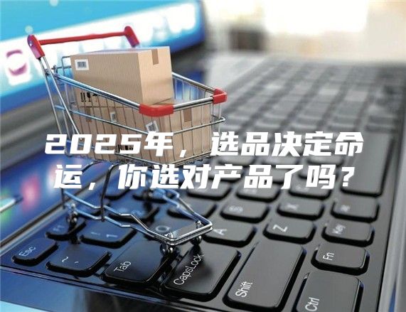 2025年，选品决定命运，你选对产品了吗？
