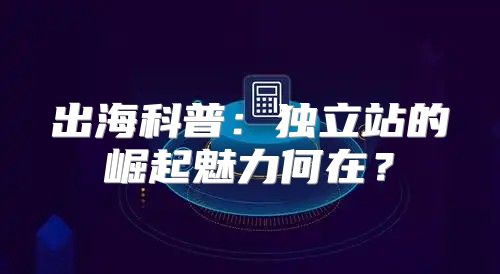 出海科普：独立站的崛起魅力何在？