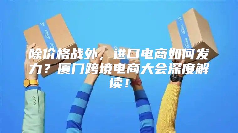 除价格战外，进口电商如何发力？厦门跨境电商大会深度解读！