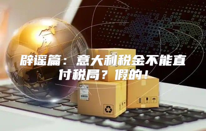 辟谣篇：意大利税金不能直付税局？假的！