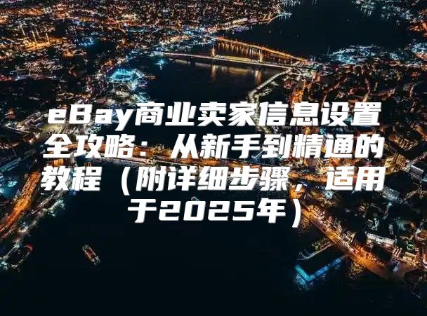 eBay商业卖家信息设置全攻略：从新手到精通的教程附详细步骤，适用于2025年