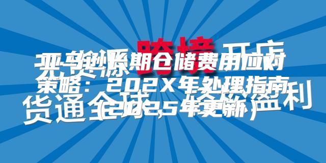 亚马逊长期仓储费用应对策略：202X年处理指南2025年更新