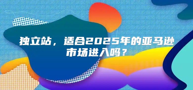 独立站，适合2025年的亚马逊市场进入吗？