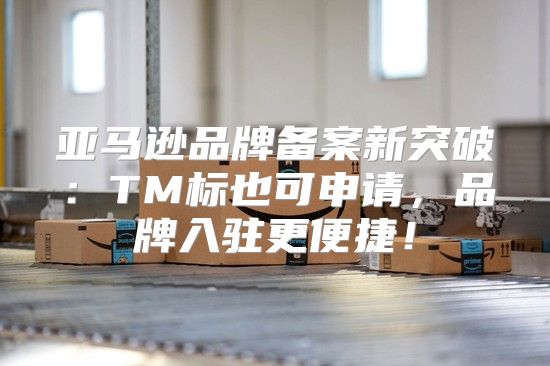 亚马逊品牌备案新突破：TM标也可申请，品牌入驻更便捷！