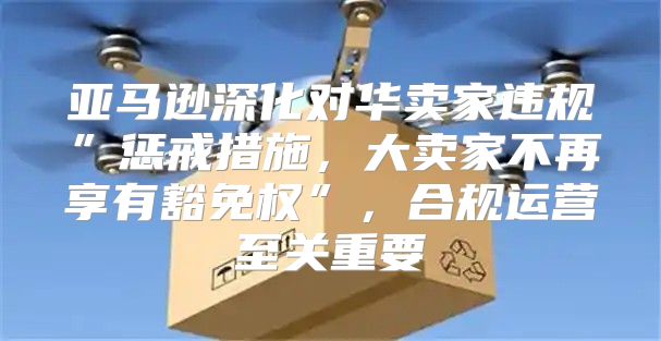 亚马逊深化对华卖家违规”惩戒措施，大卖家不再享有豁免权”，合规运营至关重要