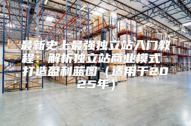 最新史上最强独立站入门教程：解析独立站商业模式 打造盈利蓝图适用于2025年