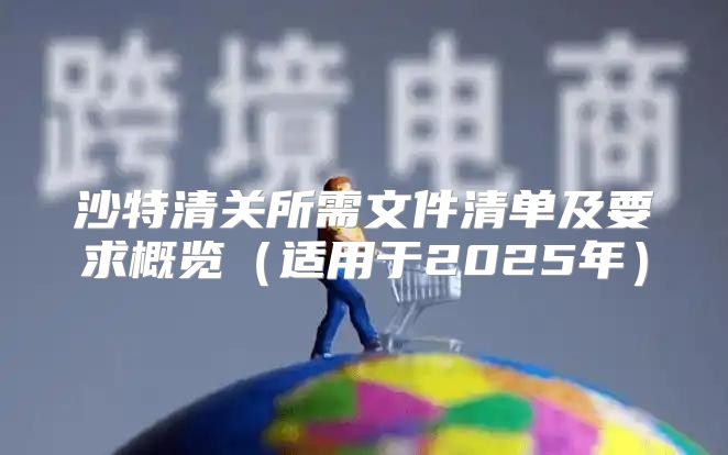 沙特清关所需文件清单及要求概览适用于2025年