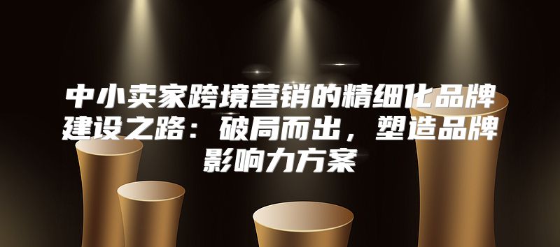 中小卖家跨境营销的精细化品牌建设之路：破局而出，塑造品牌影响力方案
