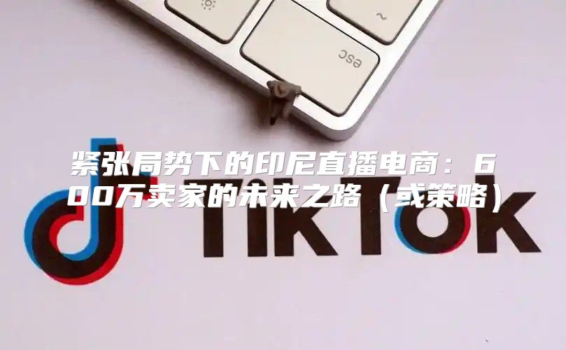 紧张局势下的印尼直播电商：600万卖家的未来之路或策略