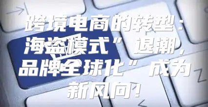 跨境电商的转型：海盗模式”退潮，品牌全球化”成为新风向！