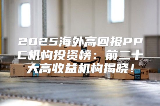 2025海外高回报PPC机构投资榜：前二十大高收益机构揭晓！