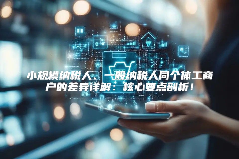 小规模纳税人、一般纳税人同个体工商户的差异详解：核心要点剖析！