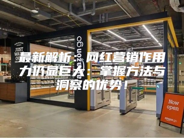 最新解析：网红营销作用力仍显巨大：掌握方法与洞察的优势！