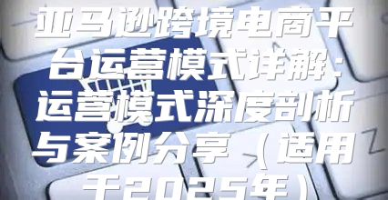 亚马逊跨境电商平台运营模式详解：运营模式深度剖析与案例分享适用于2025年