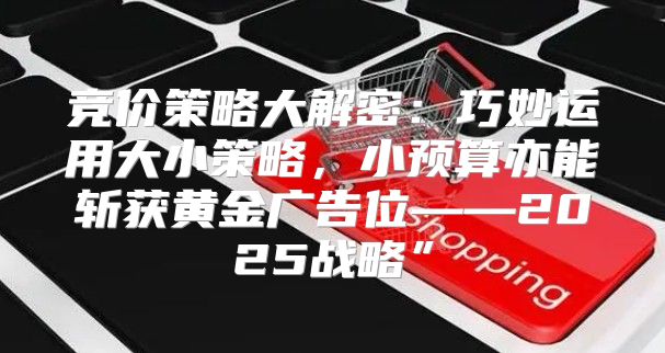 竞价策略大解密：巧妙运用大小策略，小预算亦能斩获黄金广告位——2025战略”