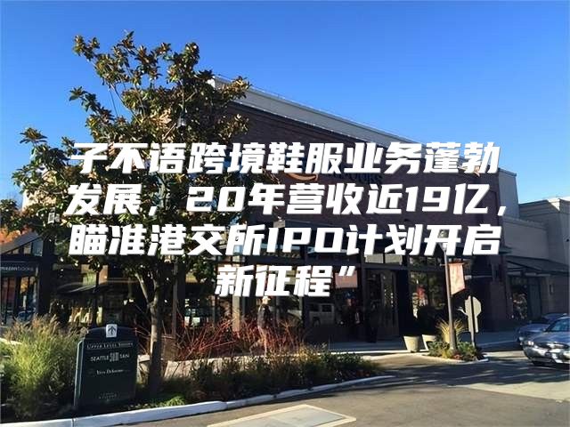 子不语跨境鞋服业务蓬勃发展，20年营收近19亿，瞄准港交所IPO计划开启新征程”